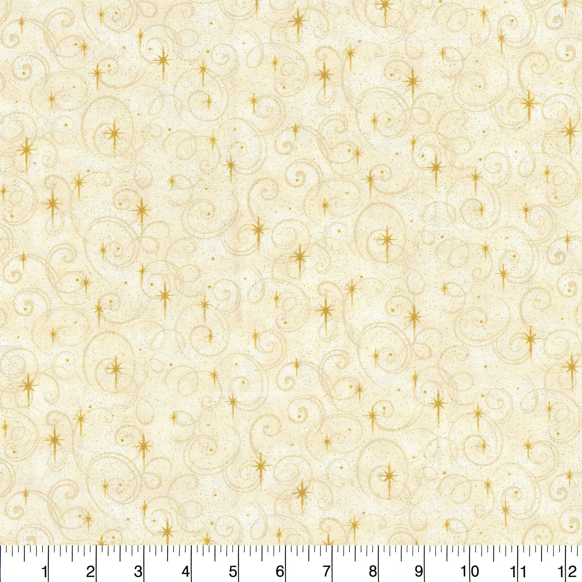 Fabric Traditions Gold Stars Cotton Fabric